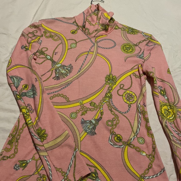 Emilio pucci pants set mock neck blouse and pants elastic waist - Picture 2 of 7